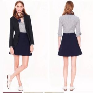 J. Crew Navy Fluted Skirt